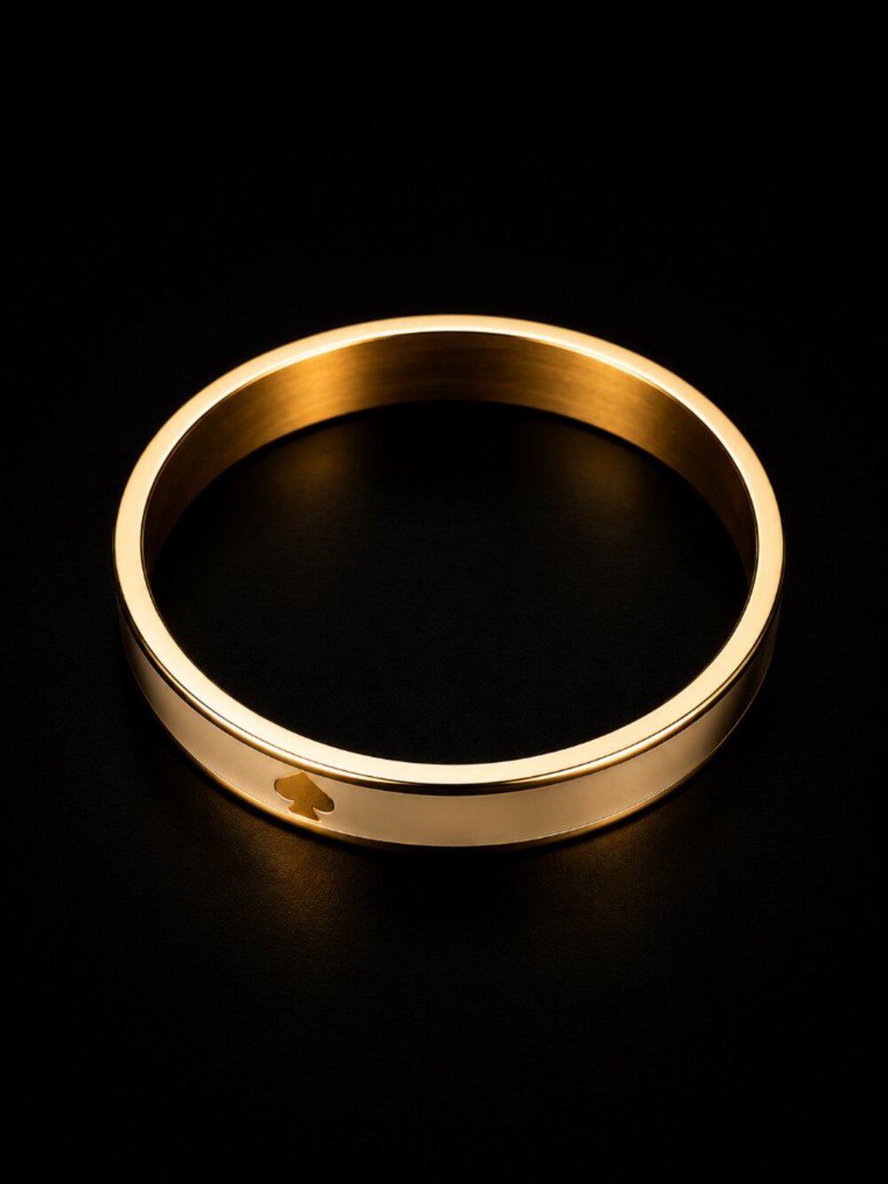 KATE SPADE New York White Enamel Gold Tone Spade Bangle Bracelet w/Dust Bag - Picture 8 of 9
